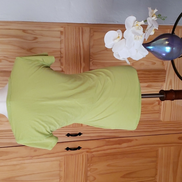 Lime Green Tee Shirt Size M - Picture 4 of 6